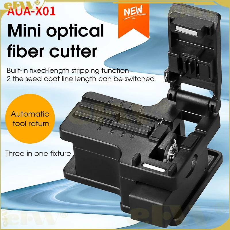 AUA-X01 Automatic tool return Fiber Cleaver Three-in-one clamp Fiber Optical Cleaver Tool ABS Material Mini Cleaver
AUA-X01 Automatic tool return Fiber Cleaver Three-in-one clamp Fiber Optical Cleaver Tool ABS Material Mini Cleaver