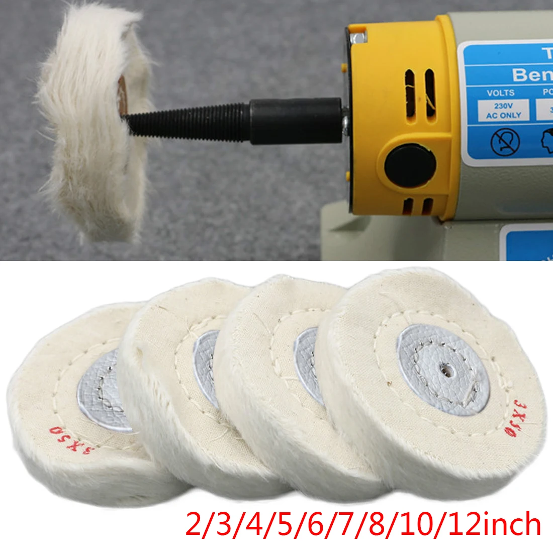 Jewelry Mirror Polishing Wheel 50 Layers White Cotton Lint Cloth Buffing Wheel for Gold Silver Workmanship Tool 100-300mm
Jewelry Mirror Polishing Wheel 50 Layers White Cotton Lint Cloth Buffing Wheel for Gold Silver Workmanship Tool 100-300mm