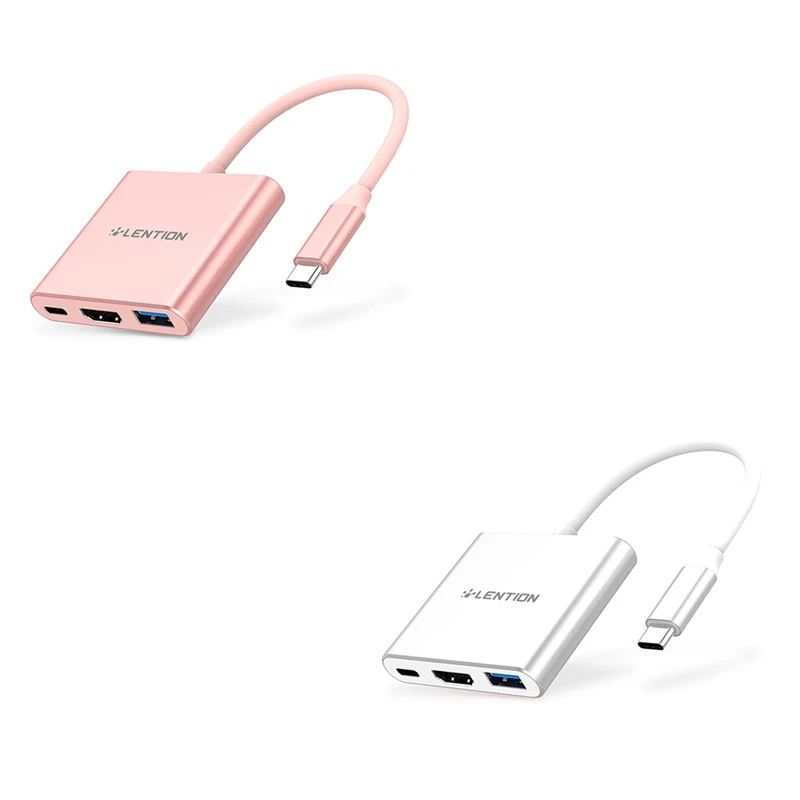 Адаптер LENTION 3-в-1 с источником питания 100 Вт типа C, USB 3,0 и 4K HDMI-совместимый адаптер для Pro13/15/16 
Адаптер LENTION 3-в-1 с источником питания 100 Вт типа C, USB 3,0 и 4K HDMI-совместимый адаптер для Pro13/15/16