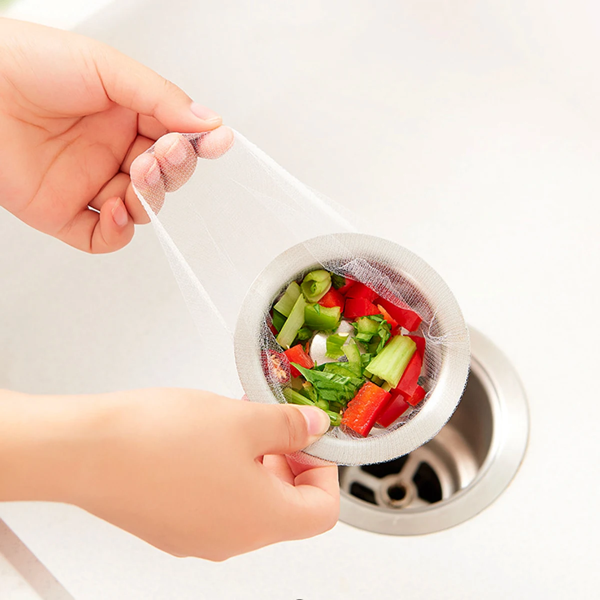 Anti-blocking Single-use Nylon Mesh Sink Drain Screen Kitchen Filter Bag Waste Catcher Disposable Sink Strainer
Anti-blocking Single-use Nylon Mesh Sink Drain Screen Kitchen Filter Bag Waste Catcher Disposable Sink Strainer