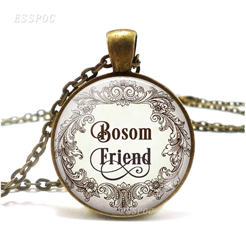 Bosom Friend Anne of Green Gables Quote Best Friend Necklace Pendant Retro Style Literary Glass Necklace Pendant
Bosom Friend Anne of Green Gables Quote Best Friend Necklace Pendant Retro Style Literary Glass Necklace Pendant