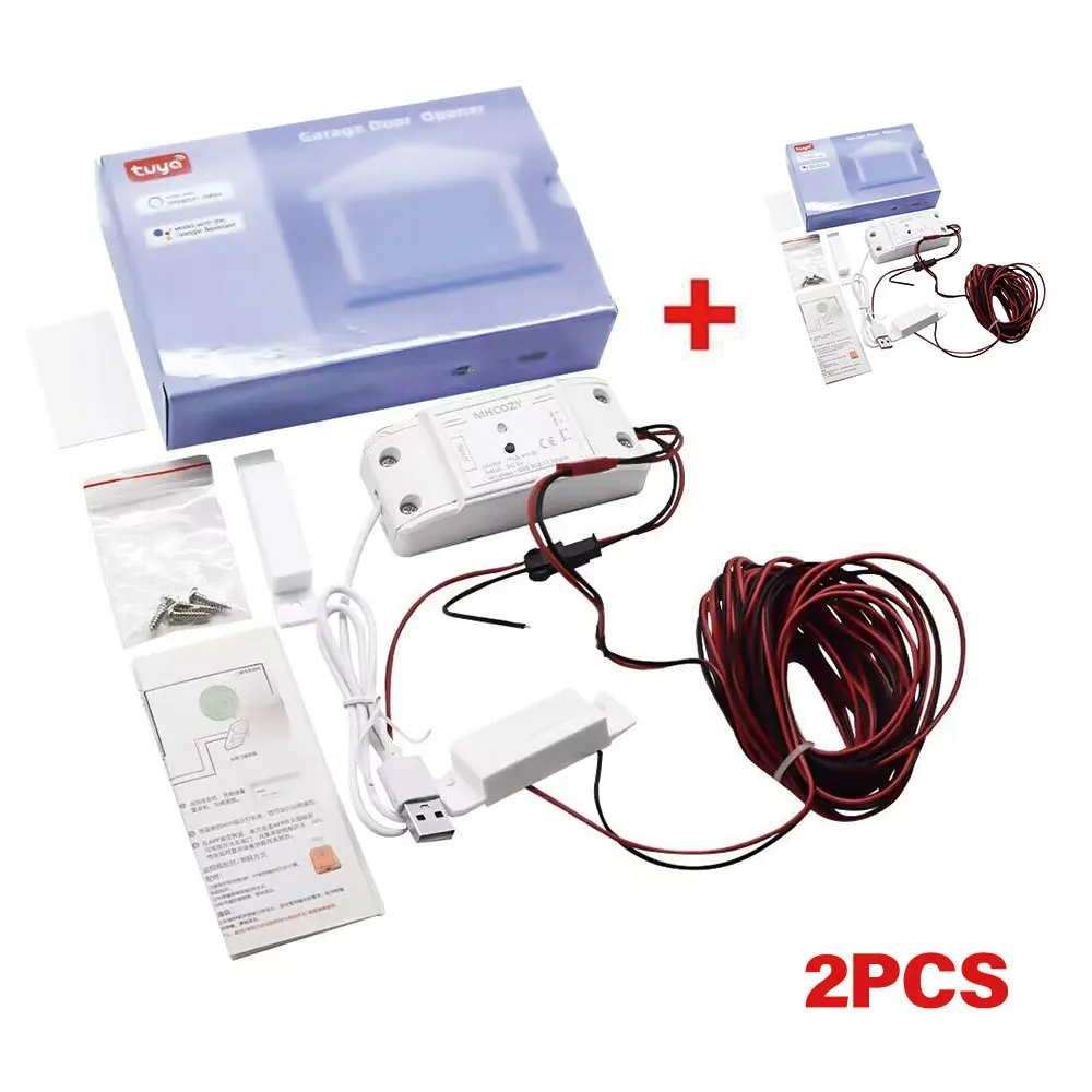 2 PCS Tuya Garage Door Opener Wifi RF Switch Wireless Sensor 433MHz Remote Control Work With Google Home Alexa Voice Control
2 PCS Tuya Garage Door Opener Wifi RF Switch Wireless Sensor 433MHz Remote Control Work With Google Home Alexa Voice Control