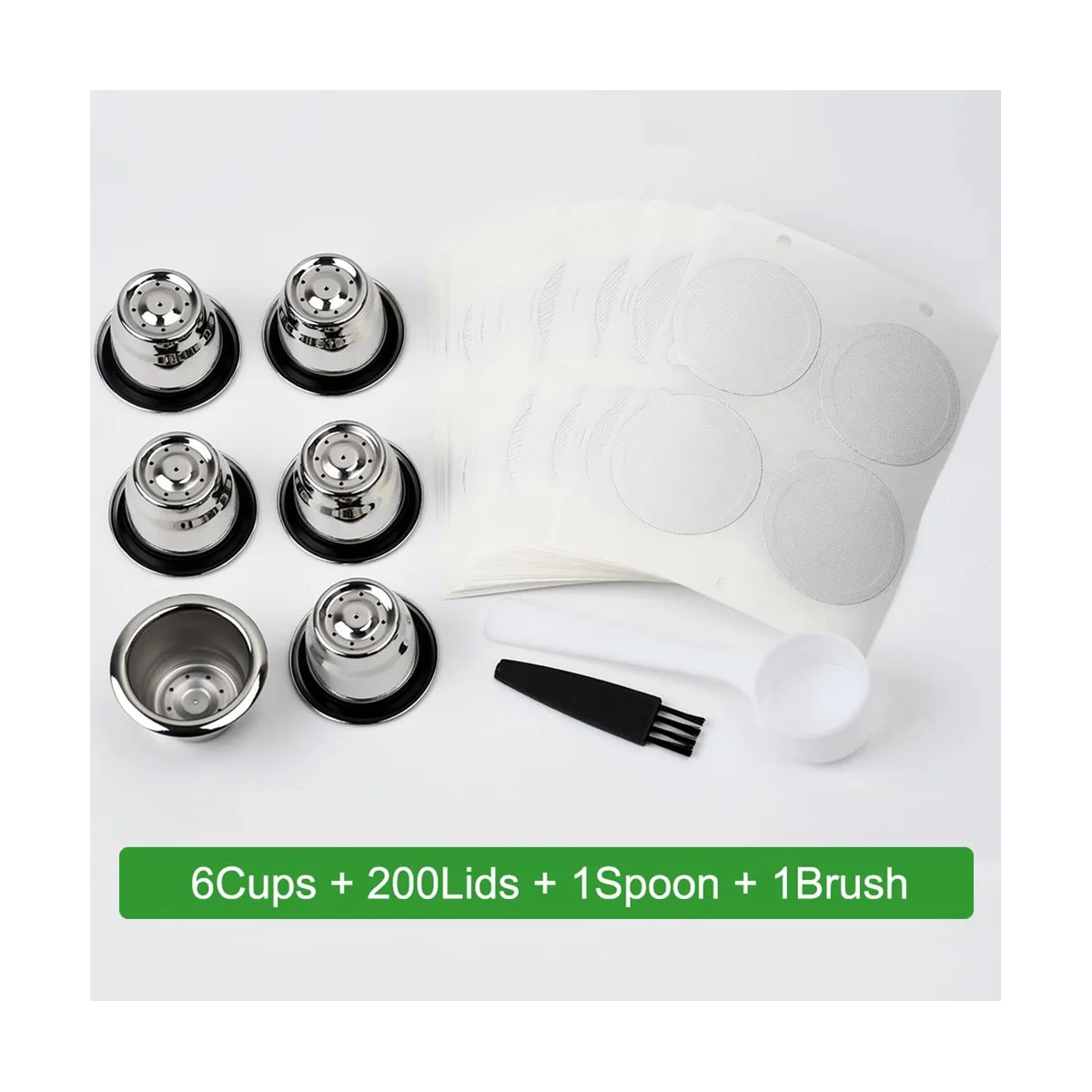 Reusable Capsules for Nespresso Line 6Pcs Refillable Espresso Pods Stainless Steel Coffee Pods
Reusable Capsules for Nespresso Line 6Pcs Refillable Espresso Pods Stainless Steel Coffee Pods