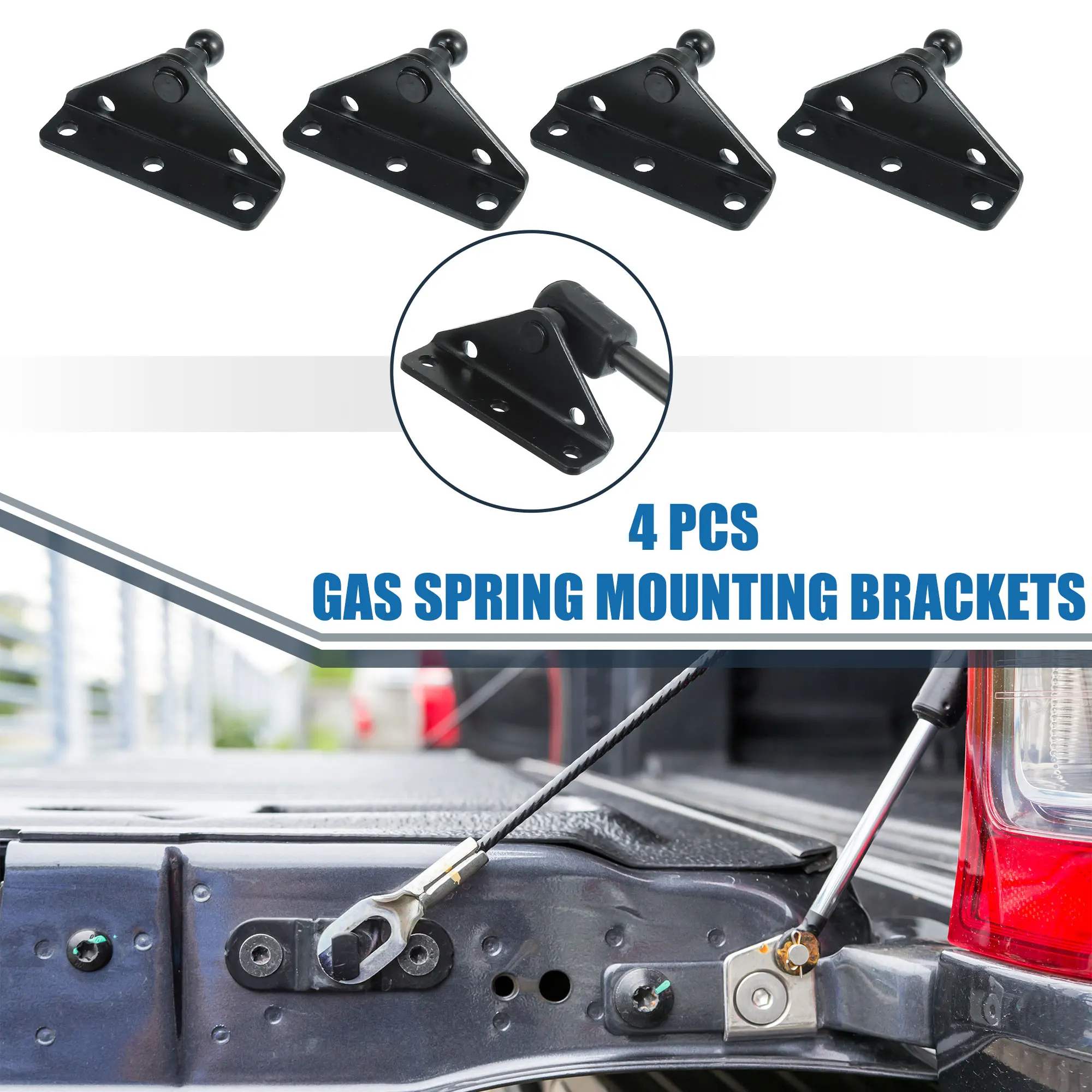 X Autohaux 4 Sets Universal Car Gas Spring Mounting Bracket 10mm Ball Stud Metal Bracket with 20 Screws 63x34x30mm
X Autohaux 4 Sets Universal Car Gas Spring Mounting Bracket 10mm Ball Stud Metal Bracket with 20 Screws 63x34x30mm