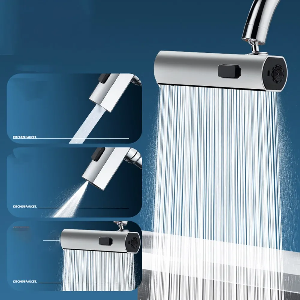 Waterfall Kitchen Faucet 3 In 1 360° Waterfall Kitchen Faucet Extender Splash Guard Universal Joint Swivel Aerator Faucet Nozzle
Waterfall Kitchen Faucet 3 In 1 360° Waterfall Kitchen Faucet Extender Splash Guard Universal Joint Swivel Aerator Faucet Nozzle