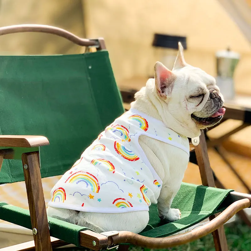 Pet Vest Summer Breathable Mesh Vest Pet Clothes Rainbow T-shirt for Small Medium Dogs Vest French Bulldog Clothes Pet Supplies
Pet Vest Summer Breathable Mesh Vest Pet Clothes Rainbow T-shirt for Small Medium Dogs Vest French Bulldog Clothes Pet Supplies