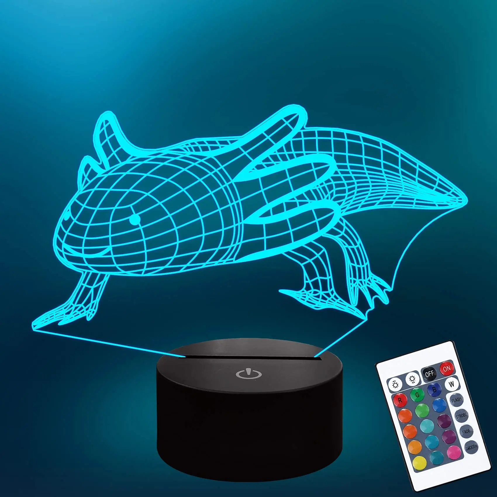 3D Salamander Night Light Mexican Salamander Fish LED Illusion Lights, Kids Bedroom Decoration Christmas Birthday Gift
3D Salamander Night Light Mexican Salamander Fish LED Illusion Lights, Kids Bedroom Decoration Christmas Birthday Gift