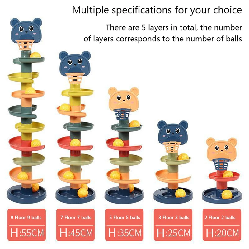 2-9 Layers Baby Toy Rotating Rolling Ball Gliding Tower Toddler Toy Rotating Early Educations Track Ball Baby Toys Gift for Kids
2-9 Layers Baby Toy Rotating Rolling Ball Gliding Tower Toddler Toy Rotating Early Educations Track Ball Baby Toys Gift for Kids