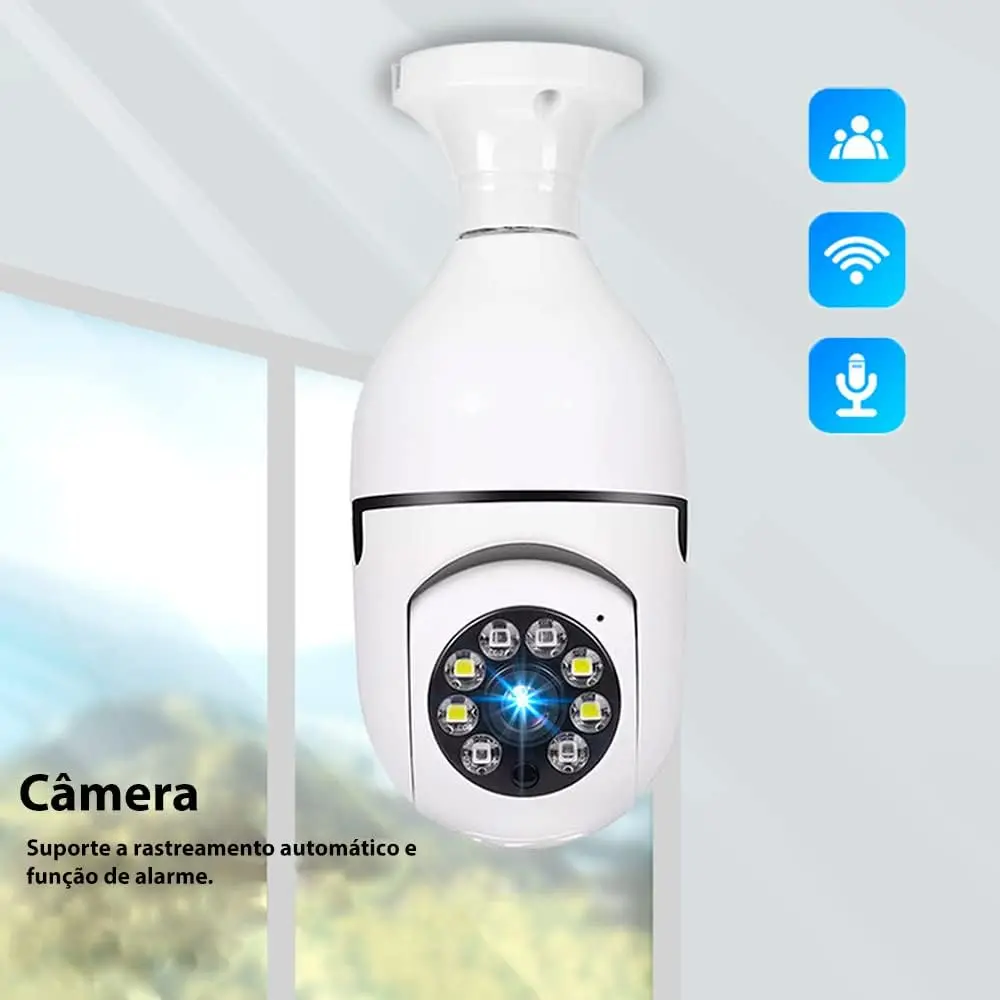 2023 new Câmera de lâmpada E27 2.4GHz Wi-Fi lâmpada câmera de segurança com 1080p HD visão noturna detecção de movimento
2023 new Câmera de lâmpada E27 2.4GHz Wi-Fi lâmpada câmera de segurança com 1080p HD visão noturna detecção de movimento