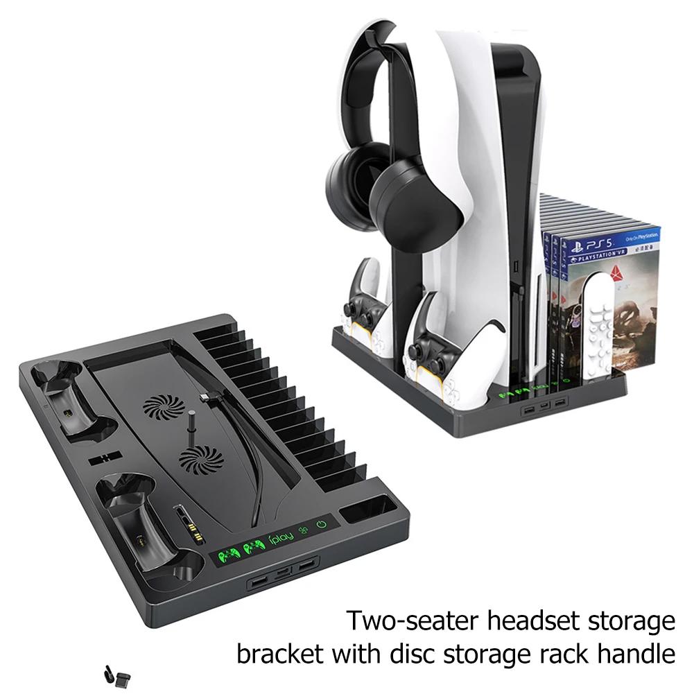 For PS5 Stand with Cooling Fan Base Disc Storage Rack Dual Controller Charger Console Charging Station Fan Cooler Support
For PS5 Stand with Cooling Fan Base Disc Storage Rack Dual Controller Charger Console Charging Station Fan Cooler Support