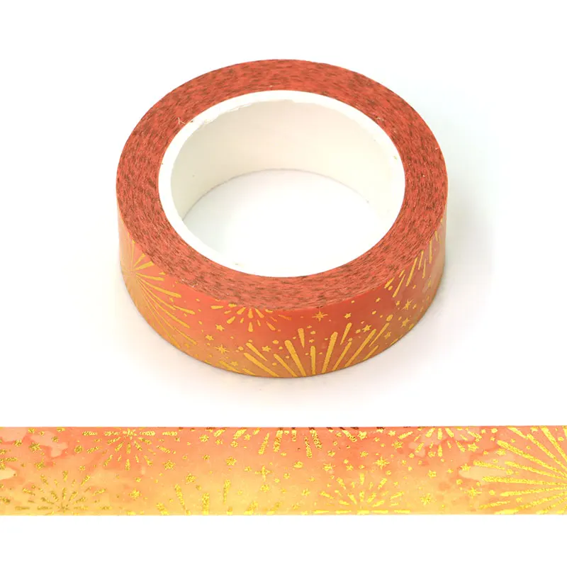 1 PCS Decorative Foil Yellow Fireworks Paper Washi Tapes Planner Adhesive Masking Tape Cute Stationery 15mm*10m
1 PCS Decorative Foil Yellow Fireworks Paper Washi Tapes Planner Adhesive Masking Tape Cute Stationery 15mm*10m