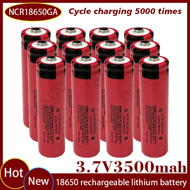 100% Brand New Original NCR 18650GA High Discharge 3.7V 3500mAh 18650 Rechargeable Battery Flashlight Pointed Lithium Battery
100% Brand New Original NCR 18650GA High Discharge 3.7V 3500mAh 18650 Rechargeable Battery Flashlight Pointed Lithium Battery