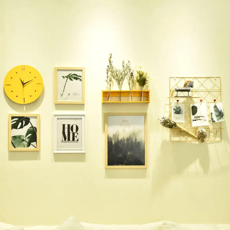 New European-style Wall Hanging Combination Photo Frame Living Room Bedroom Decorative Photo Frame With Wall Clock Iron Rack
New European-style Wall Hanging Combination Photo Frame Living Room Bedroom Decorative Photo Frame With Wall Clock Iron Rack
