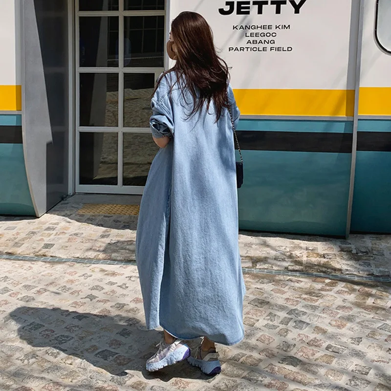 SuperAen 2022 Spring Autumn Denim Jacket Female New Oversized Loose Full Shirt All Match Casual Dress for Women
SuperAen 2022 Spring Autumn Denim Jacket Female New Oversized Loose Full Shirt All Match Casual Dress for Women