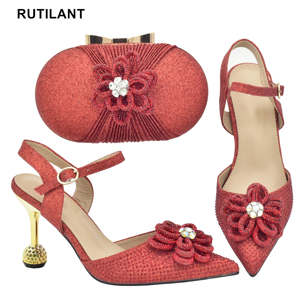 Latest Africa Shoe and Bags Set Decorated with Rhinestone Women Shoe Size 43 Wedding Shoes Bride Italian Shoe and Bag Set 2023
Latest Africa Shoe and Bags Set Decorated with Rhinestone Women Shoe Size 43 Wedding Shoes Bride Italian Shoe and Bag Set 2023