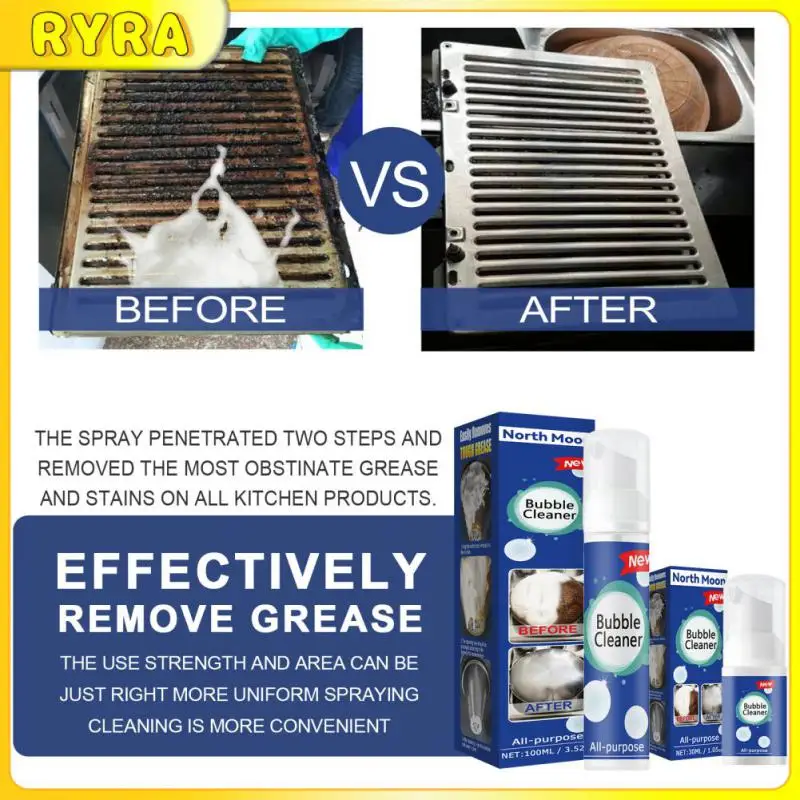 100ml/30ml Cleaning Bubble Spray Bubble Cleaner Foam Kitchen Cleaning Remove All-purpose Cleaning Chemicals Rust Remove Newest
100ml/30ml Cleaning Bubble Spray Bubble Cleaner Foam Kitchen Cleaning Remove All-purpose Cleaning Chemicals Rust Remove Newest