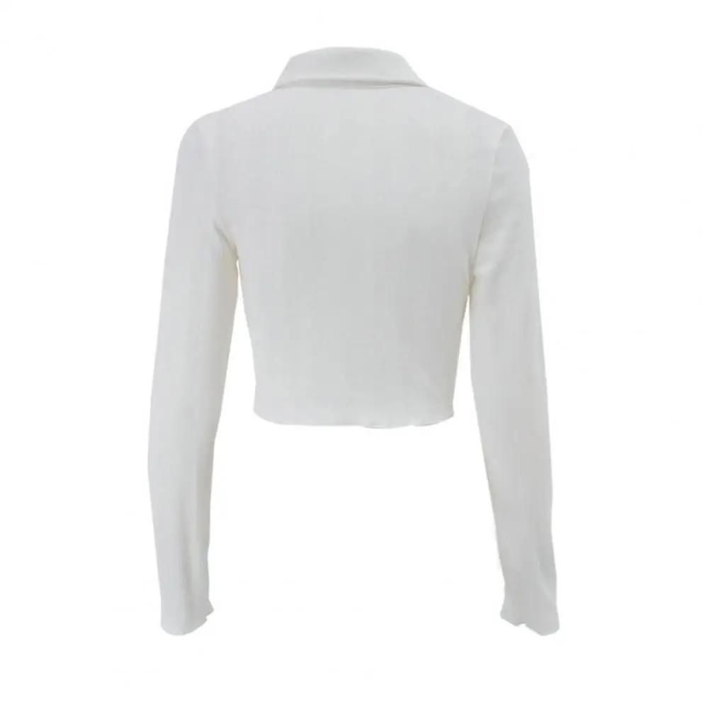 Stylish Pullover T-shirt Buttons Placket Shrink Resistant Navel Exposed Crop Shirt Blouse Women Blouse Pullover Blouse
Stylish Pullover T-shirt Buttons Placket Shrink Resistant Navel Exposed Crop Shirt Blouse Women Blouse Pullover Blouse