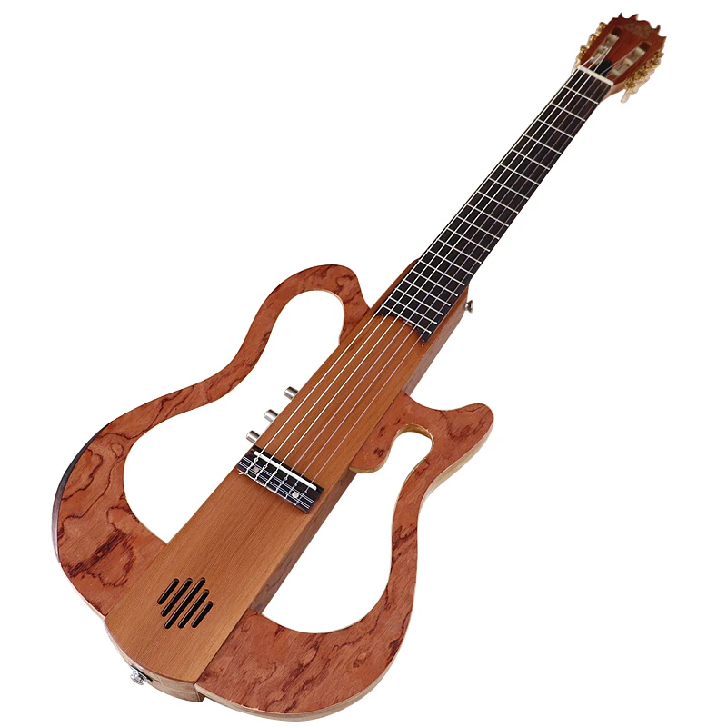 One Side Foldable Classical Silent Guitar 6 String 39 Inch Full Canada Matte Maple Wood Body Silence Classic Guitar with Speaker 
One Side Foldable Classical Silent Guitar 6 String 39 Inch Full Canada Matte Maple Wood Body Silence Classic Guitar with Speaker