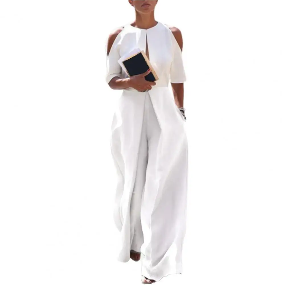 Casual Women's Jumpsuit Cold Shoulder Front Hollow Long Pants Romper Streetwear Elegant Summer Sleeveless Bodycon Jumpsuit
Casual Women's Jumpsuit Cold Shoulder Front Hollow Long Pants Romper Streetwear Elegant Summer Sleeveless Bodycon Jumpsuit