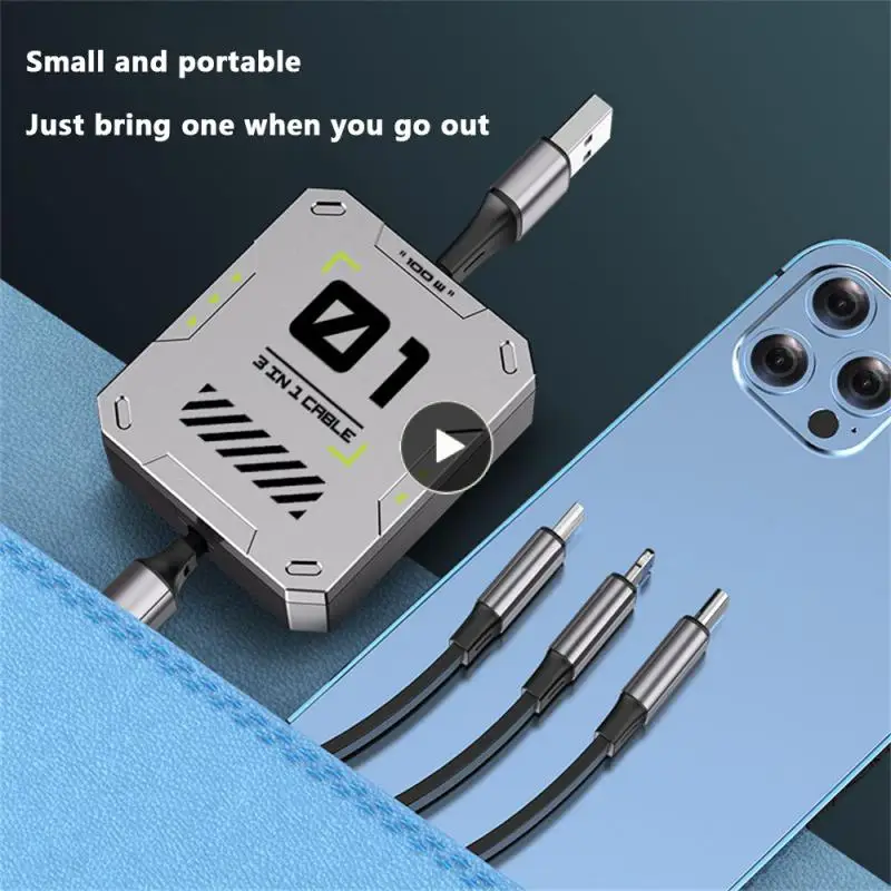 Charge Cable Portable 3-in-1 Charging Line Fast Charging Cord Phone Accessories 6a Fast Charging Telescopic
Charge Cable Portable 3-in-1 Charging Line Fast Charging Cord Phone Accessories 6a Fast Charging Telescopic