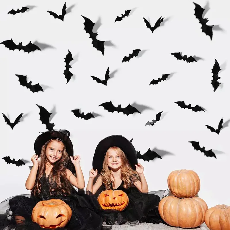 12pcs 3D Black PVC Bat Stickers Halloween Wall Stickers Halloween Decoration Spider Stickers Bar Room Home Decor Party supplies
12pcs 3D Black PVC Bat Stickers Halloween Wall Stickers Halloween Decoration Spider Stickers Bar Room Home Decor Party supplies