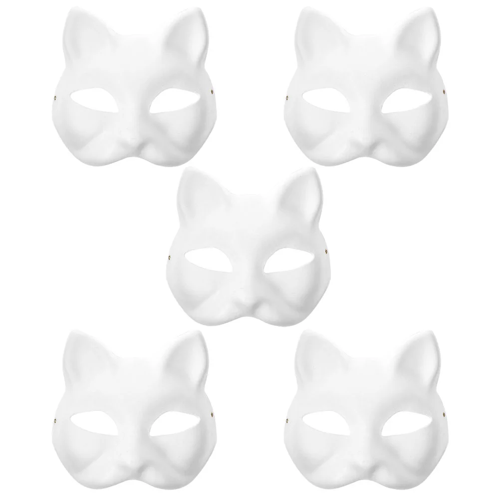 5 Pcs Cat Face Mask Kids White Halloween Animal Masks For Adultss Decorate Masquerade Women Pulp DIY
5 Pcs Cat Face Mask Kids White Halloween Animal Masks For Adultss Decorate Masquerade Women Pulp DIY