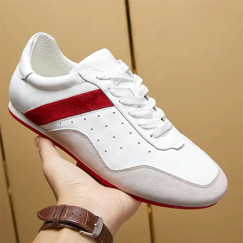 Top Designer Luxury Red Sole Breathable Shoes Genuine Leather Flat White Upper Style Men's Fashions Brand Casual Sports Sneakers
Top Designer Luxury Red Sole Breathable Shoes Genuine Leather Flat White Upper Style Men's Fashions Brand Casual Sports Sneakers