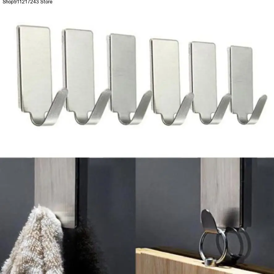 6PCS Self Adhesive Hook Wall Plastic Hooks Hanger For Kitchen Bathroom Wall Storage Stainless Steel Sucker gancho de parede
6PCS Self Adhesive Hook Wall Plastic Hooks Hanger For Kitchen Bathroom Wall Storage Stainless Steel Sucker gancho de parede