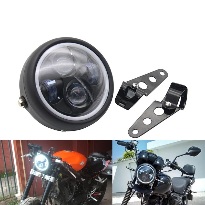 6,5 дюймовая светодиодная мотоциклетная фара HiLo, фара, лампа DRL для Sportster Cafe Racer Bobber
6,5 дюймовая светодиодная мотоциклетная фара HiLo, фара, лампа DRL для Sportster Cafe Racer Bobber