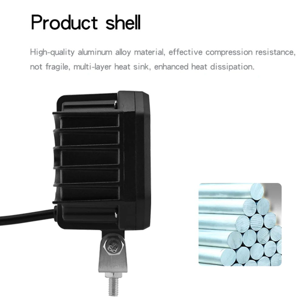 Headlight Work Lights 4000LM 6500K White Plastic+LED With Angel Eye Ring 1 Pcs 125*36*20mm For Motorcycle Off-road
Headlight Work Lights 4000LM 6500K White Plastic+LED With Angel Eye Ring 1 Pcs 125*36*20mm For Motorcycle Off-road