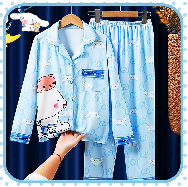 Sanrioed Kids Pajamas Kawaii 2 Piece Set Spring Long Sleeved Pants Home Clothes Anime Kuromi Cinnamoroll Cute Giels Boys Gift
Sanrioed Kids Pajamas Kawaii 2 Piece Set Spring Long Sleeved Pants Home Clothes Anime Kuromi Cinnamoroll Cute Giels Boys Gift