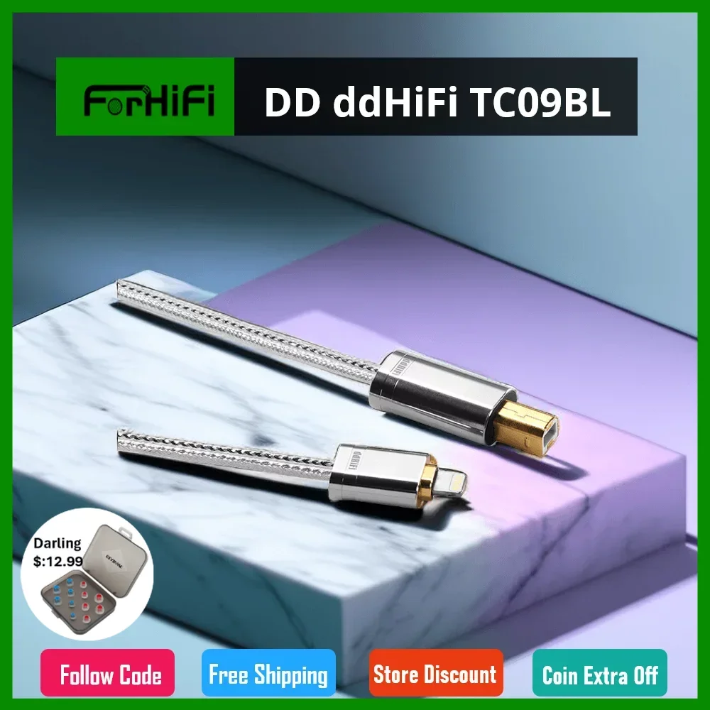 DD ddHiFi TC09BL (Light-ning to USB-B) HiFi Audiophile Cable with Double Shielded Structure/Noticeable Sound Quality Improvement
DD ddHiFi TC09BL (Light-ning to USB-B) HiFi Audiophile Cable with Double Shielded Structure/Noticeable Sound Quality Improvement
