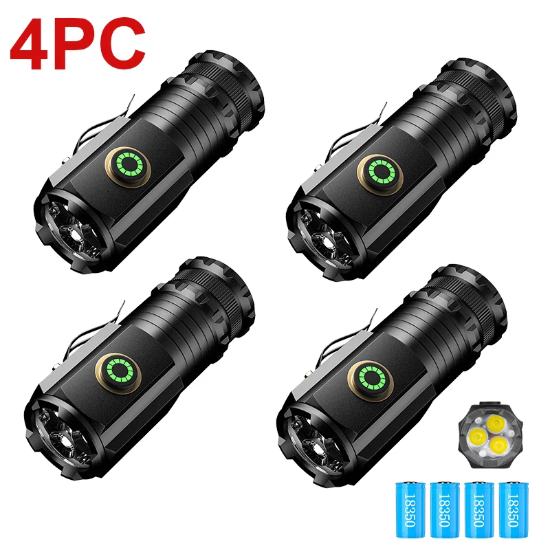 3 LED Flashlight 18350 Torch 1800LM ATR Luminus SST20 Rechargeable USB C Light IP68 Waterproof with Magnet for Hiking Camping
3 LED Flashlight 18350 Torch 1800LM ATR Luminus SST20 Rechargeable USB C Light IP68 Waterproof with Magnet for Hiking Camping