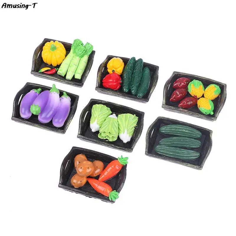 1Set Dollhouse Mini Simulation Artificial Fruits and Vegetables Vegetable Basket Tray Miniature Doll House Accessories for Kids
1Set Dollhouse Mini Simulation Artificial Fruits and Vegetables Vegetable Basket Tray Miniature Doll House Accessories for Kids