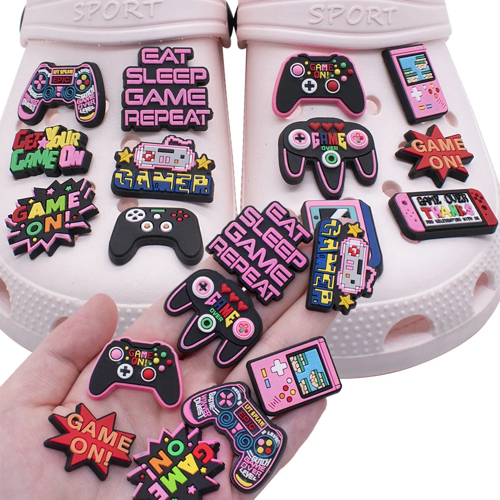 Wholesale 1pcs PVC Accessories for Crocs Charms Gamepad Badge Women Clogs Buckle Kids Pins Men Shoe Decoration Jeans X-mas Gift
Wholesale 1pcs PVC Accessories for Crocs Charms Gamepad Badge Women Clogs Buckle Kids Pins Men Shoe Decoration Jeans X-mas Gift