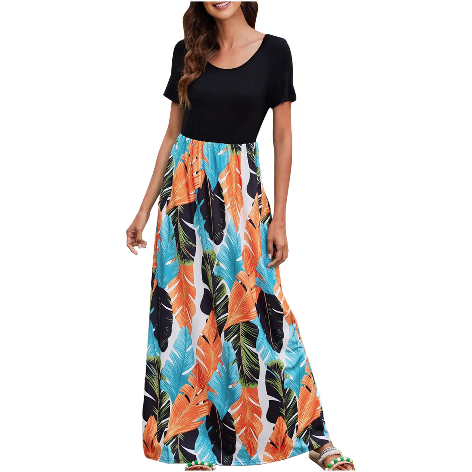 Summer Sundresses Bohemian Dress Casual O-neck Short Sleeve Woman Dresses Ladies 2022 Party Dress Women Elegant Robe Holiday
Summer Sundresses Bohemian Dress Casual O-neck Short Sleeve Woman Dresses Ladies 2022 Party Dress Women Elegant Robe Holiday