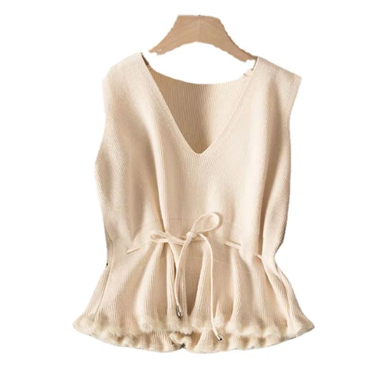 Hot Selling Cashmere Vest Women's V-neck Solid Color Sleeveless Knitted Office Lady Women's Sweater Loose All-matching T382 
Hot Selling Cashmere Vest Women's V-neck Solid Color Sleeveless Knitted Office Lady Women's Sweater Loose All-matching T382