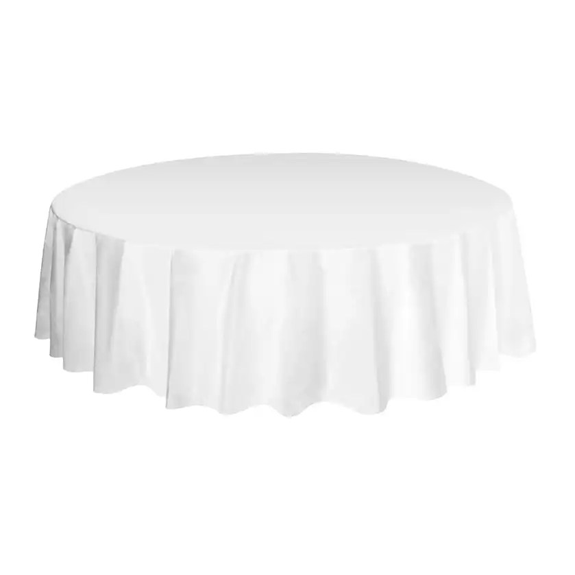 12-Pack Premium Plastic Table Cover Medium Weight Disposable Tablecloth-12PK Round 84"-White -TC58501
12-Pack Premium Plastic Table Cover Medium Weight Disposable Tablecloth-12PK Round 84"-White -TC58501