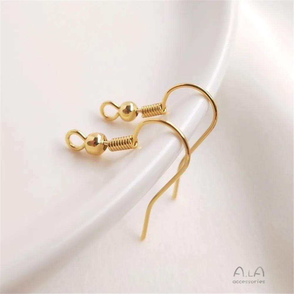 18K gold plated real gold color 14K light gold earhook accessories diy earring handmade material
18K gold plated real gold color 14K light gold earhook accessories diy earring handmade material