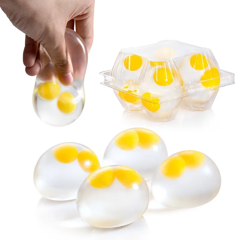 

squishy egg yolk Anti Stress Reliever Fun Gift Yellow Lazy Egg Joke Toy Ball Egg Squeeze Funny Toys AntiStress