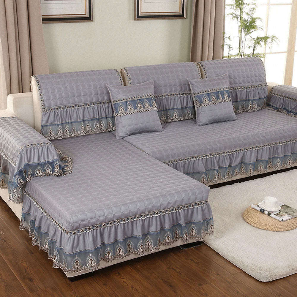 Ligh-grade Grey Living Room Sofa Cover European Soft Comfortable Sofa Slipcover Cotton Linen Lace Furniture Cover Pillowcase
Ligh-grade Grey Living Room Sofa Cover European Soft Comfortable Sofa Slipcover Cotton Linen Lace Furniture Cover Pillowcase