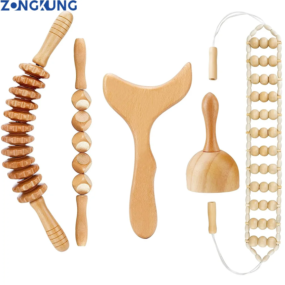 

Wood Therapy Tools for Body Shaping,Maderoterapia Kit,Lymphatic Drainage Massager,Massage Roller,Anti-Cellulite Body Sculpting