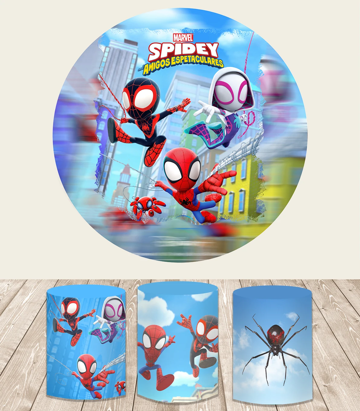 Spiderman Round Photography Backdrop Superhero Birthday Baby Shower Photo Background Red Circle Photo Booth Props
Spiderman Round Photography Backdrop Superhero Birthday Baby Shower Photo Background Red Circle Photo Booth Props