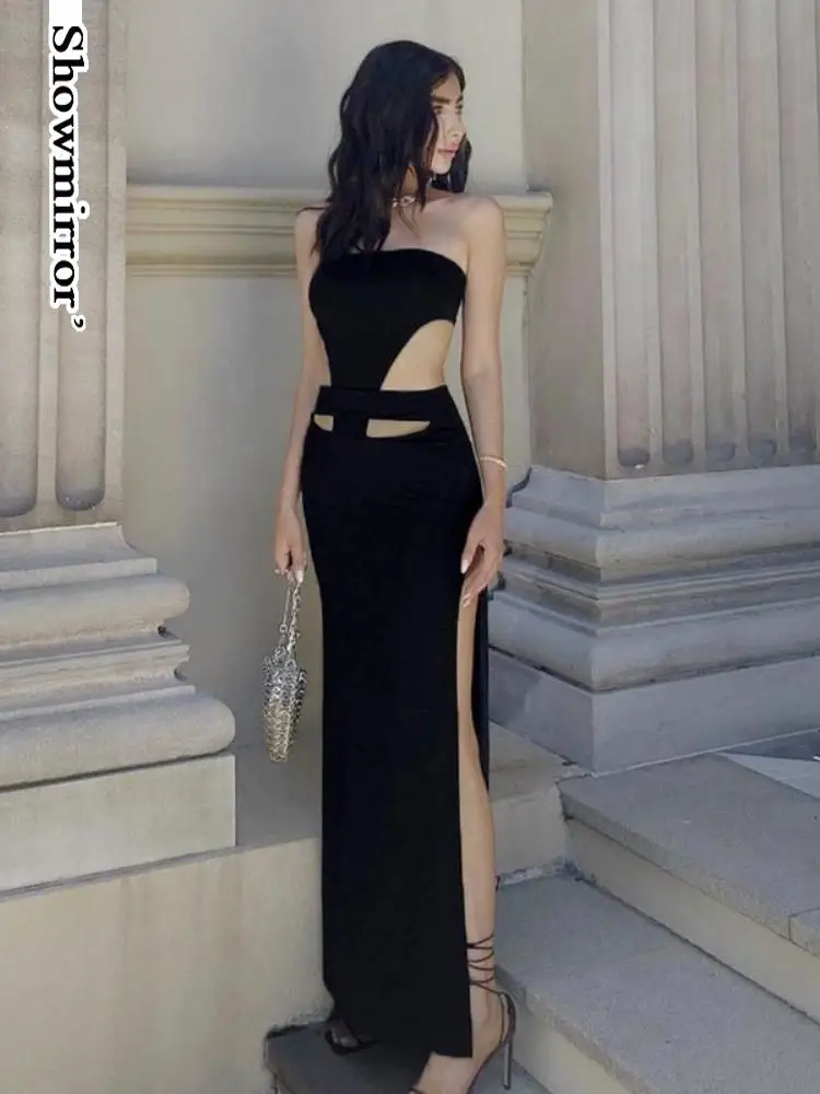 Showmirror Elegant Hollow Out Hot Sexy Off Shoulder Split Dress for Women Club Party Backless Strapless Maxi Dresses Vestidos
Showmirror Elegant Hollow Out Hot Sexy Off Shoulder Split Dress for Women Club Party Backless Strapless Maxi Dresses Vestidos
