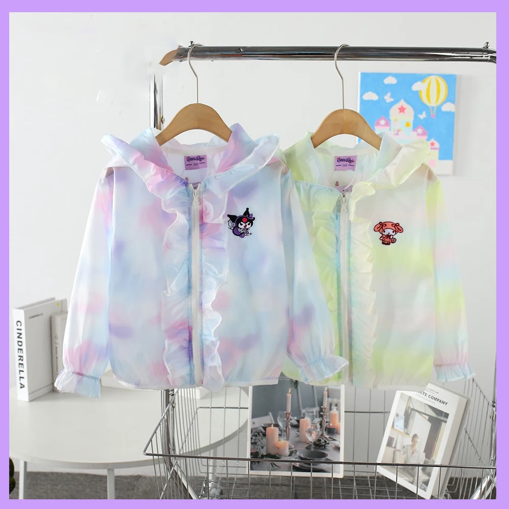 Детская одежда для защиты от солнца Sanrio, свободное летнее пальто для девочек с рисунком Kuromi My Melody из ледяного шелка
Детская одежда для защиты от солнца Sanrio, свободное летнее пальто для девочек с рисунком Kuromi My Melody из ледяного шелка