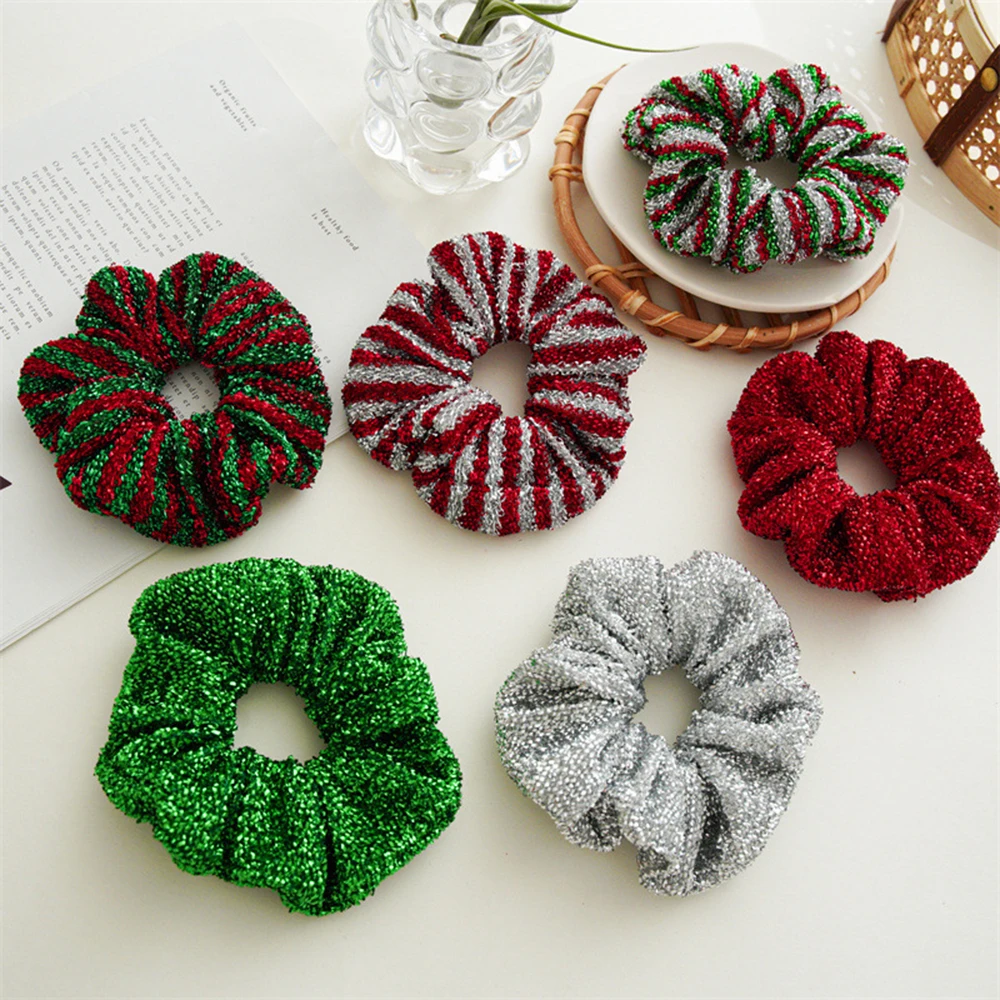 Christmas Hair Band Shiny Sequins Large Intestine Hair Loop Striped Hair Scrunchie Fashion Ponytail Holder Tie Women Headwear
Christmas Hair Band Shiny Sequins Large Intestine Hair Loop Striped Hair Scrunchie Fashion Ponytail Holder Tie Women Headwear