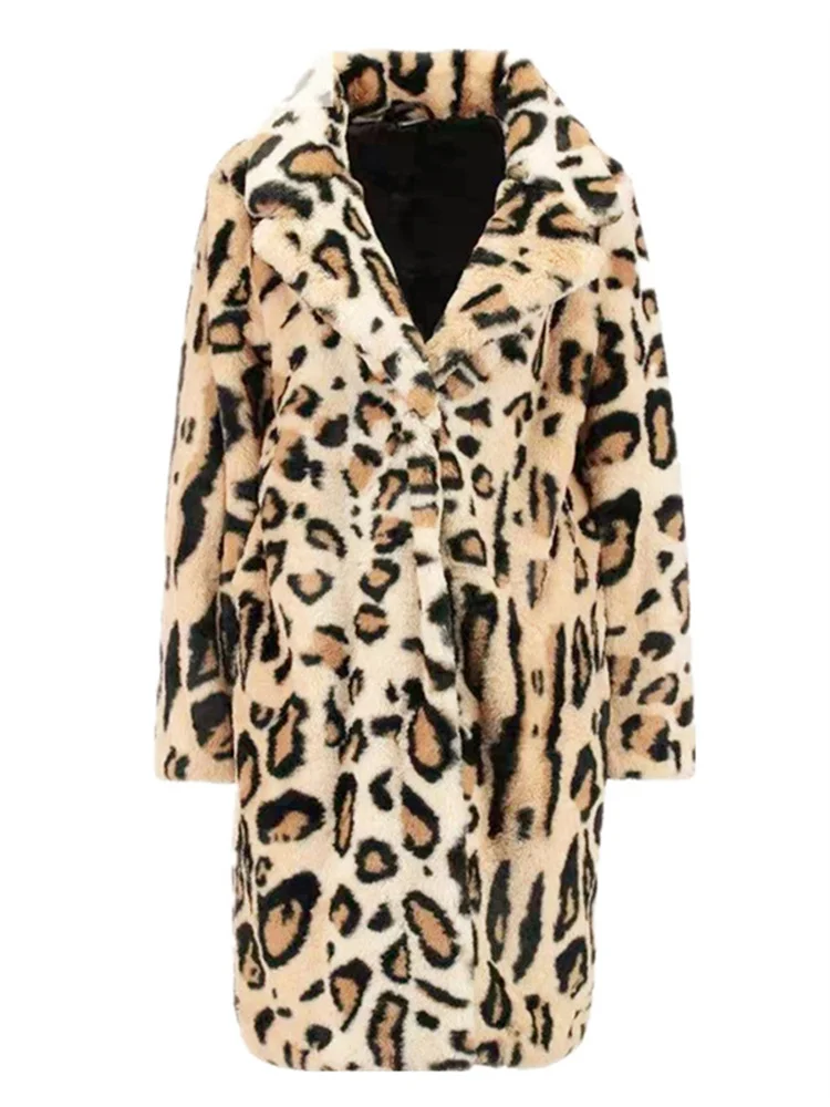 Leopard Fur Coat Women Long Suit Collar Faux Mink Fur Jackets 2022 Winter New Fashion Streetwear Casual Warmth Clothing Feminina
Leopard Fur Coat Women Long Suit Collar Faux Mink Fur Jackets 2022 Winter New Fashion Streetwear Casual Warmth Clothing Feminina