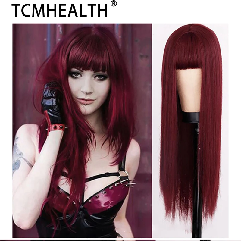 TCMHEALTH Flat Bangs Long Straight Wig Female Soft Chemical Fiber Long Hair Fashion Ladies Full Head Cover Wig
TCMHEALTH Flat Bangs Long Straight Wig Female Soft Chemical Fiber Long Hair Fashion Ladies Full Head Cover Wig