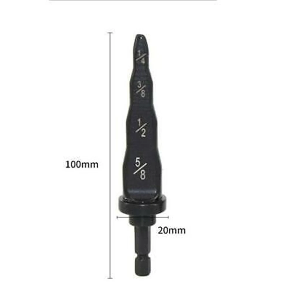 

HVAC Tools Pipe Expander Tube Expander Drill Bit Flaring Tools Steel 100x20mm/3.94x0.79inch Air Conditioning Black