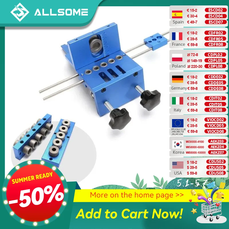 Allsome 3 в 1 набор для сверления дюбелей
Allsome 3 в 1 набор для сверления дюбелей